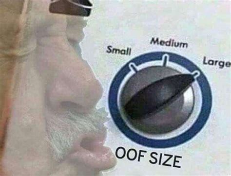 oof meme template|Oof Size Large .